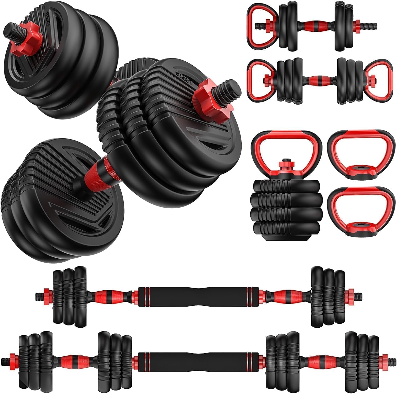 UNNMIIY 5-in-1 Adjustable Dumbbell Set